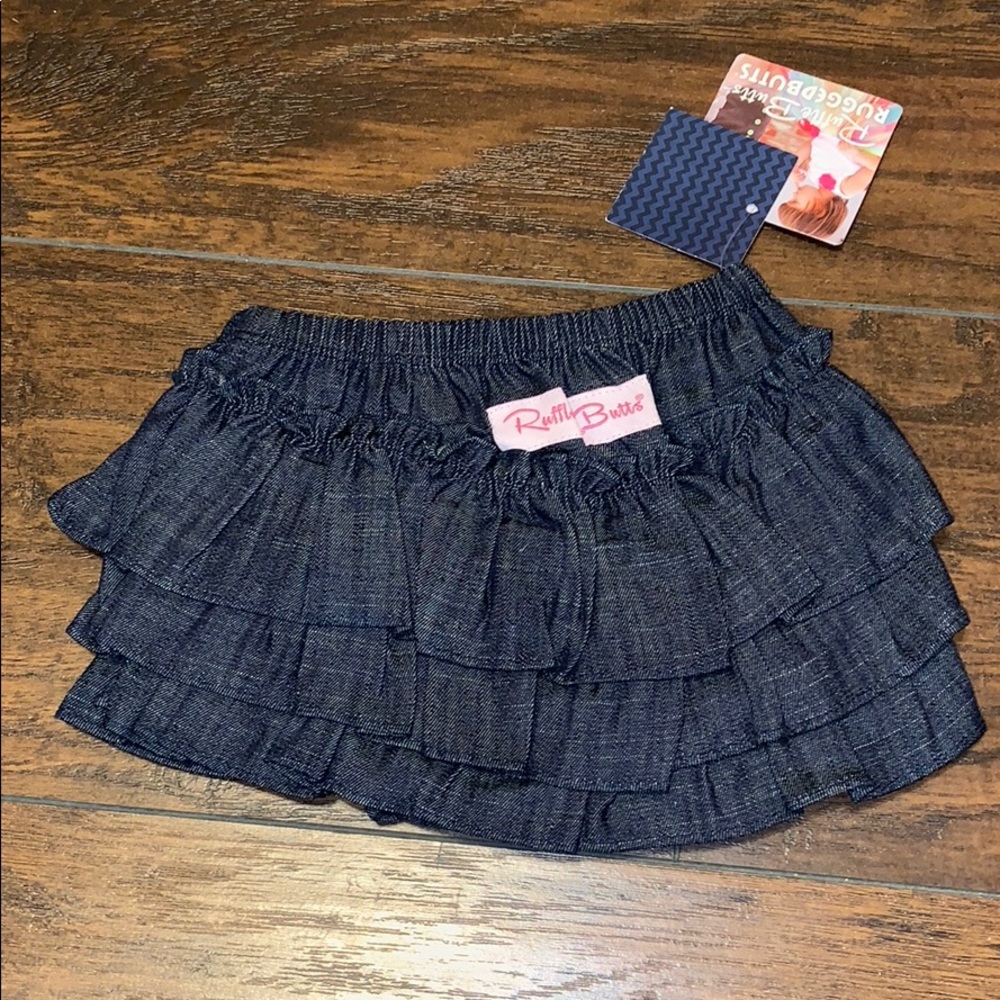 Infant Ruffle Butts Ruffle Denim Skirt